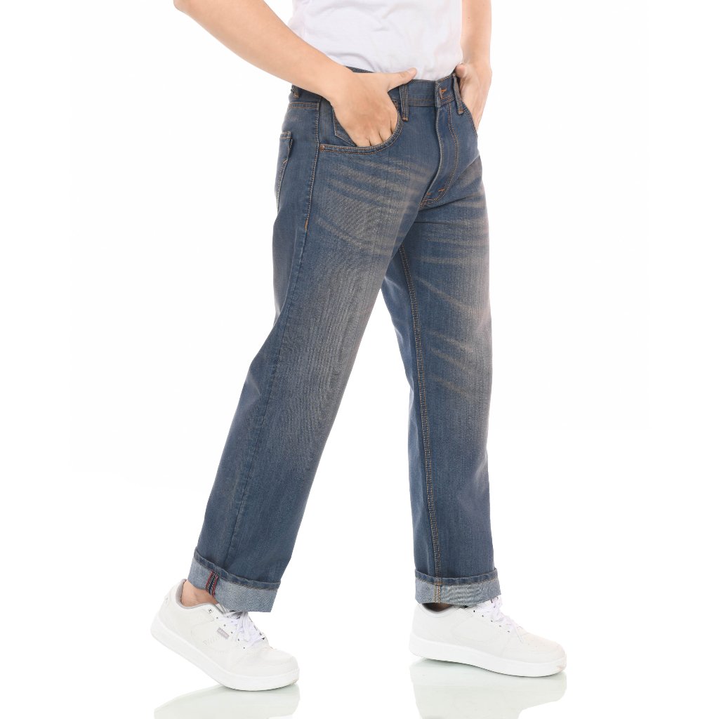 VR JEANS CO - Celana Jeans Pria Panjang Standar Lurus Ukuran 28-38
