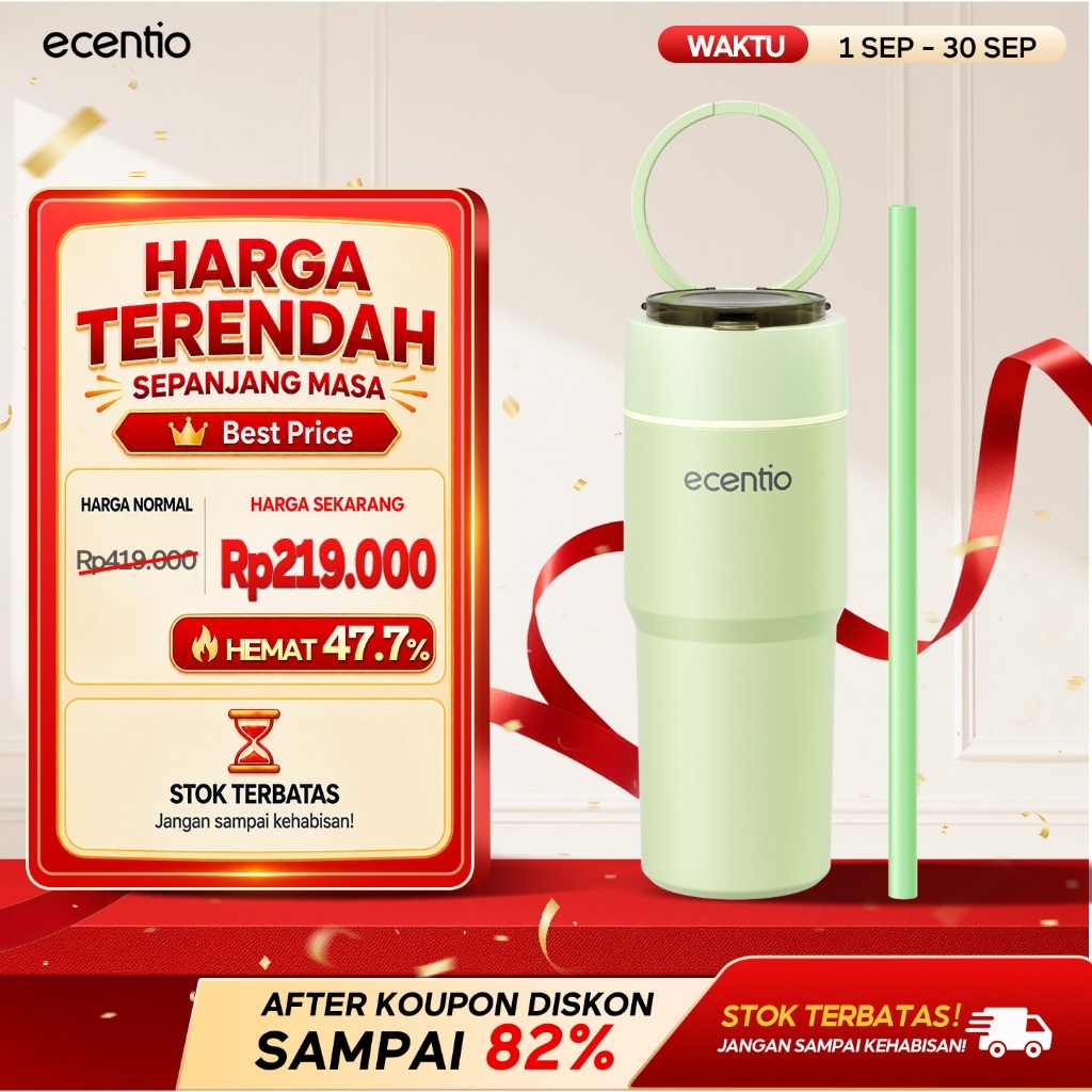 [ 9.9 Big Sale] ecentio kaca blender 6 pisau coper daging dan bumbu 250ml peralatan dapur chopper bl