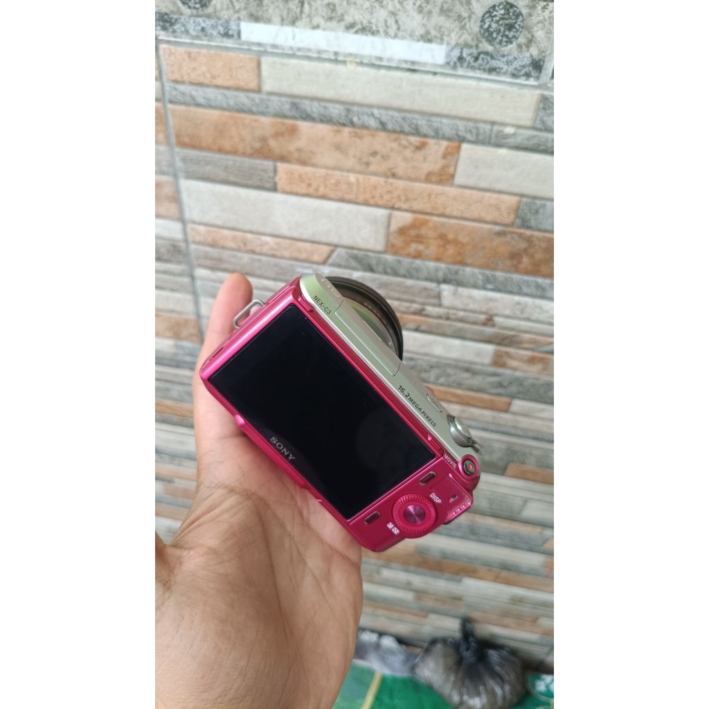 kamera mirrorless Sony Nex c3 pink mulus