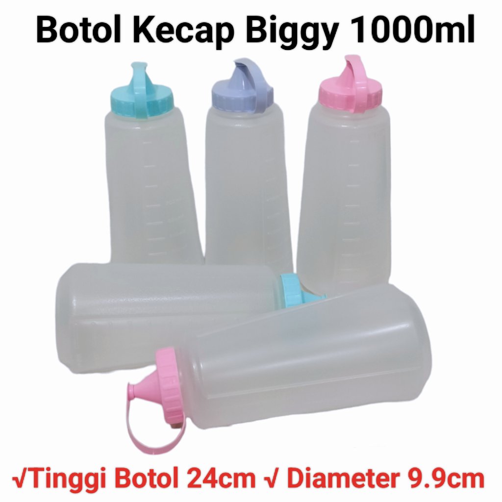 Botol Kecap Vina 1000ml Merek Bygy/ Botol saus / botol kecap plastik 1000ml Biggy