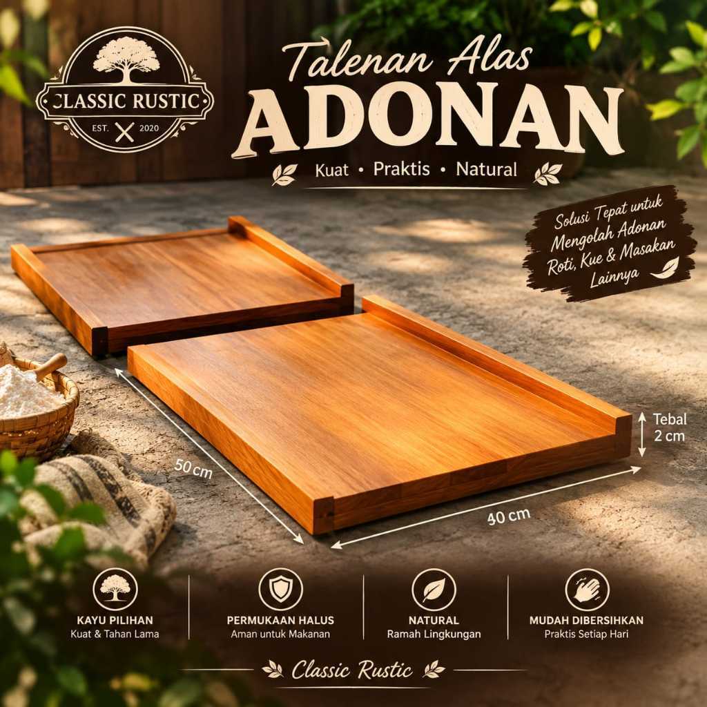 TALENAN alas adonan kue talenan kayu