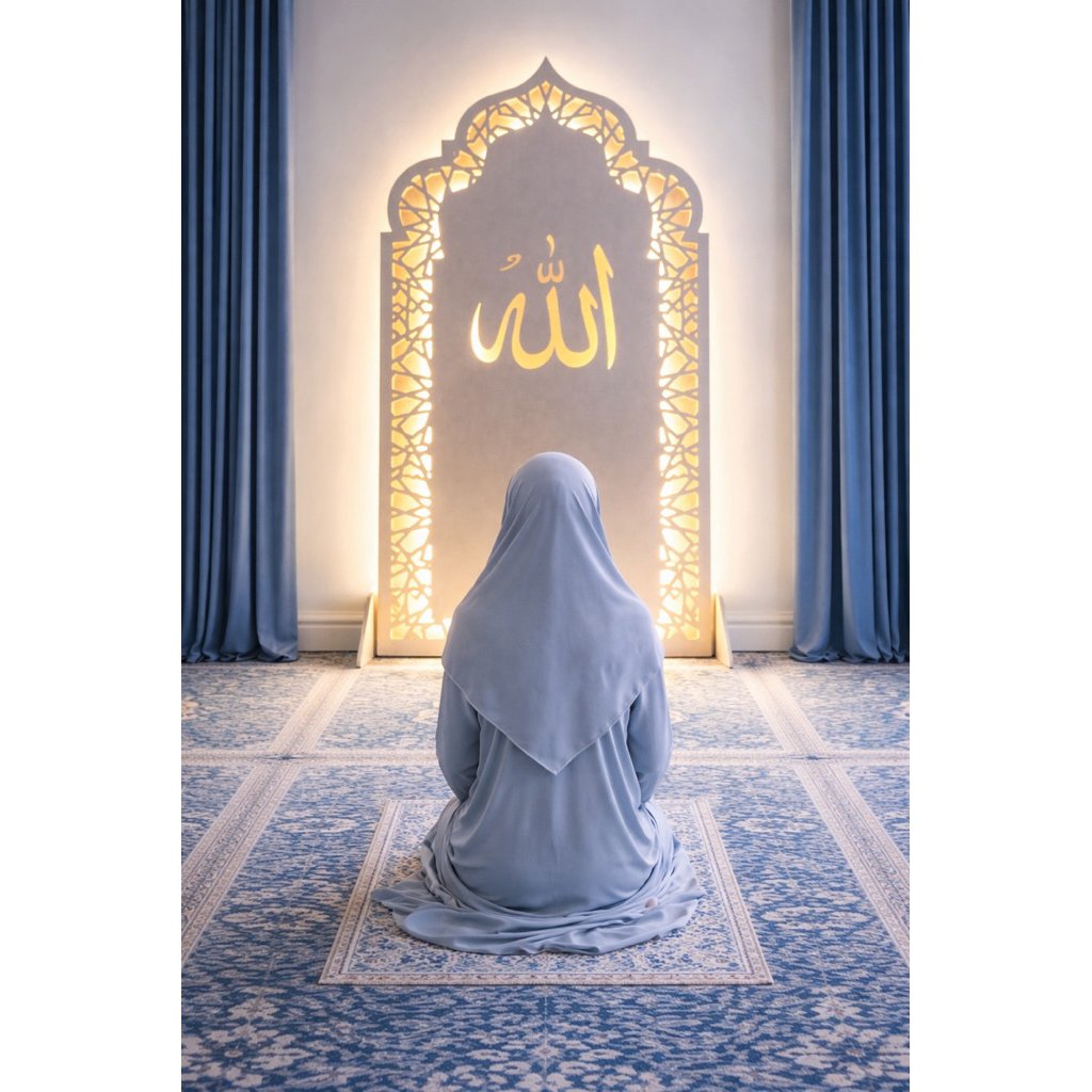 Dekorasi Standing Mihrab Arah Kiblat Allah | HUSNA
