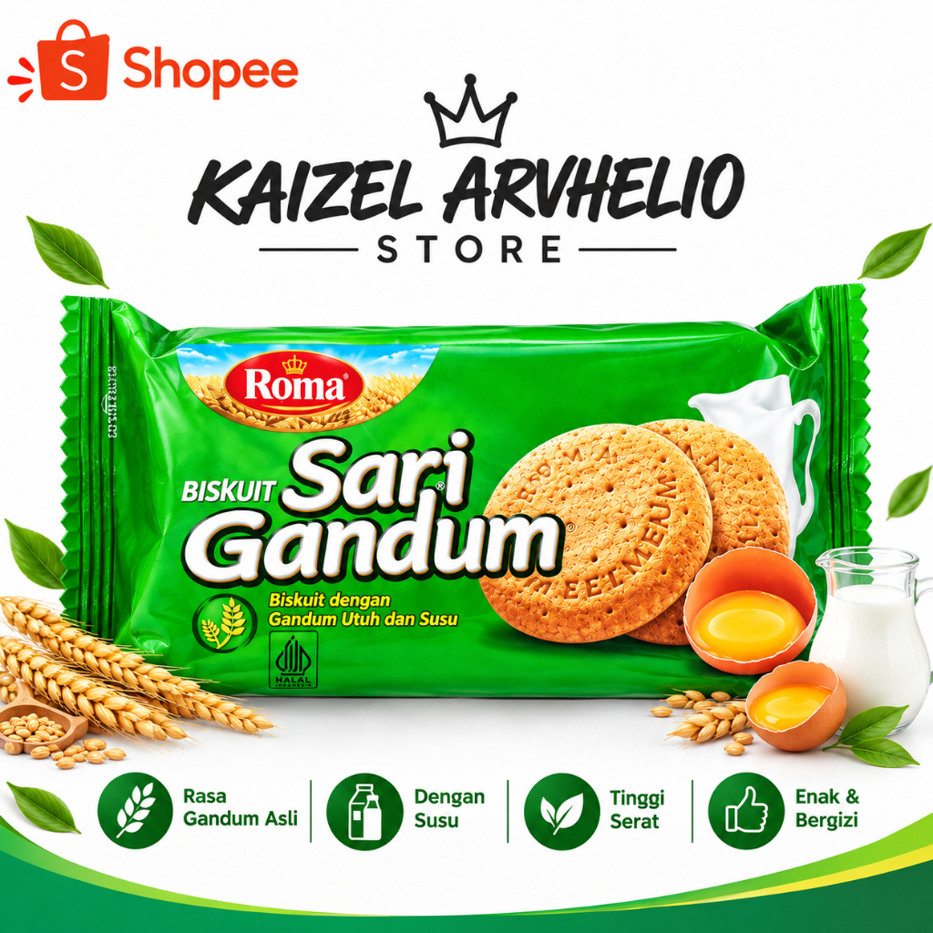 Roma Sari Gandum Biskuit Gandum Original