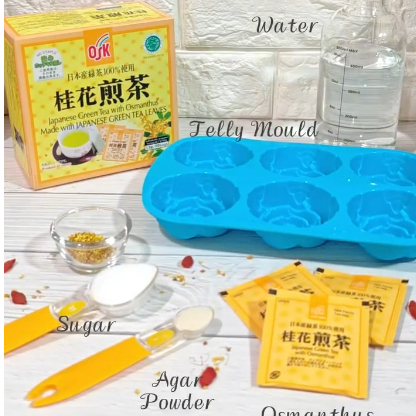 Japanese Osmanthus Green Tea 50 sachets OSK - Teh Hijau Sachet With Osmanthus Bahan dasar Osmanthus 