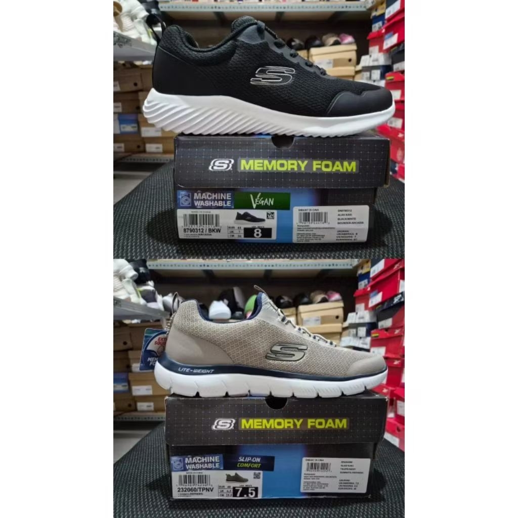 SKECHERS SPORT MEMORY FOAM SNEAKERS SHOES MENS ORIGINAL