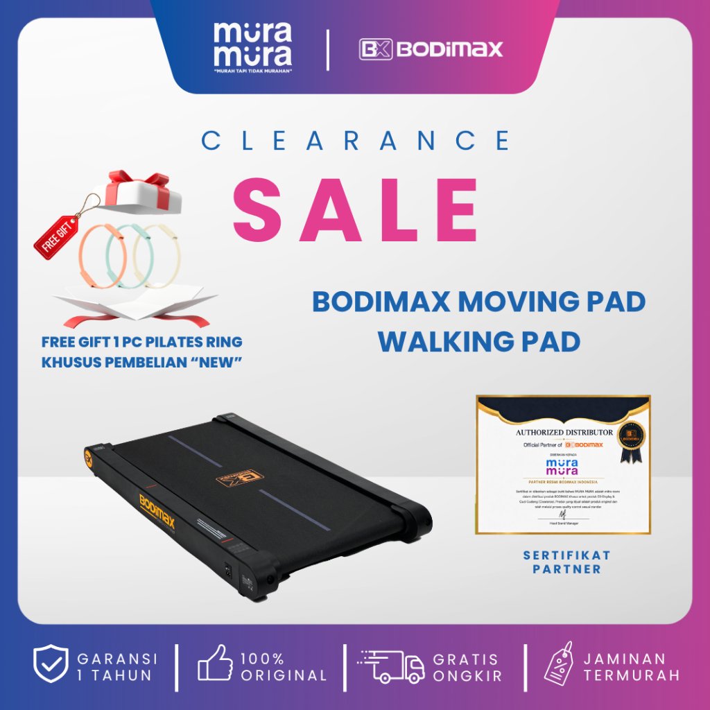 Clearance Sale Bodimax Moving Pad Walking Pad 2 in 1 Treadmil Body Slimmer