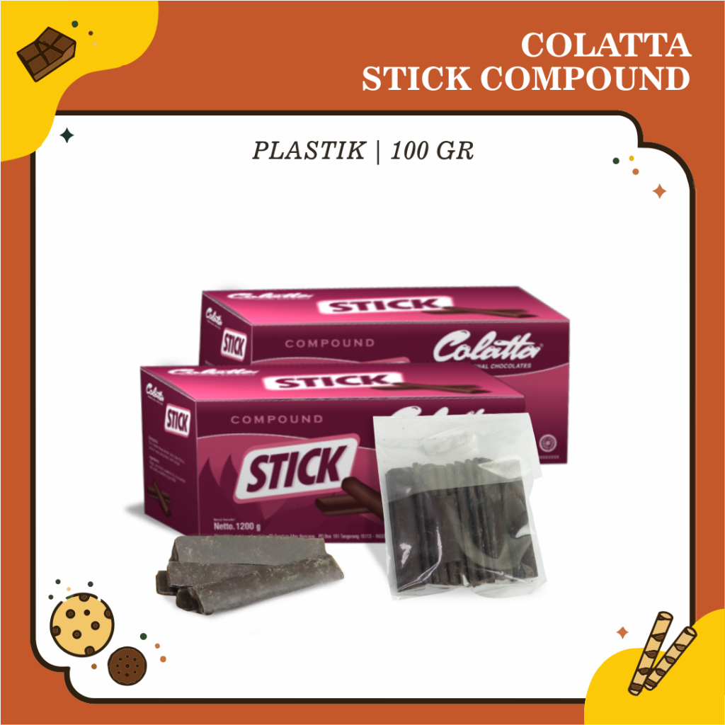 DARK CHOCOLATE STICK COMPOUND COLATTA 100GR - STIK COLLATA - COKLAT BATON COKLAT BATANG