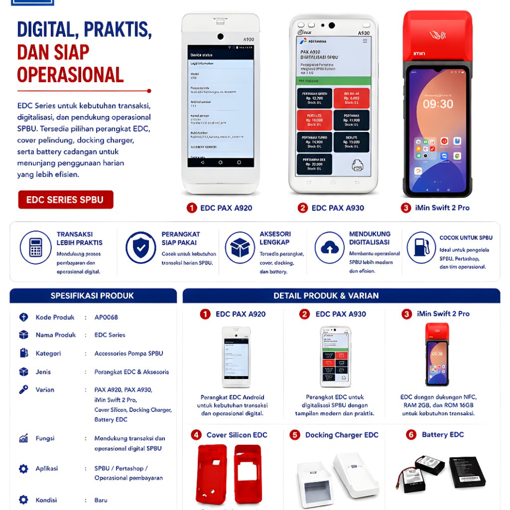 Android EDC PAX A930 A910 A620 IMIN M2 PRO