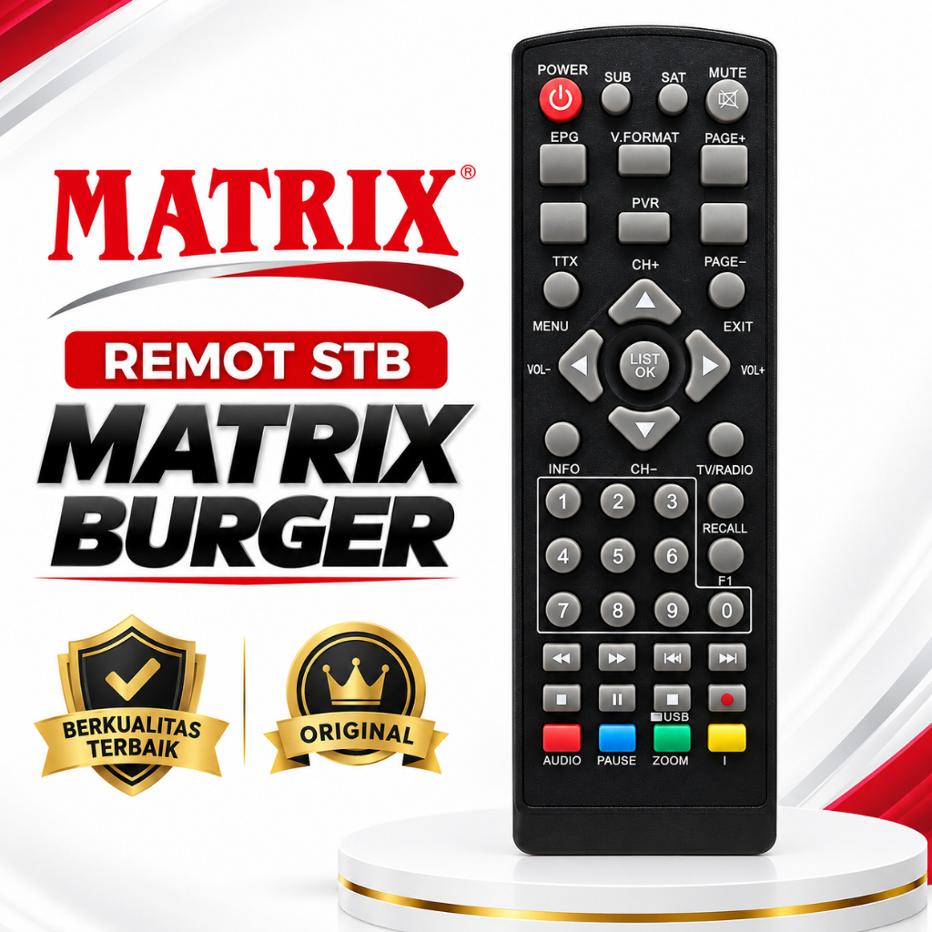 ERAGON | Remote STB MATRIX BURGER  LQUALITY REMOTE MATRIX KUNING