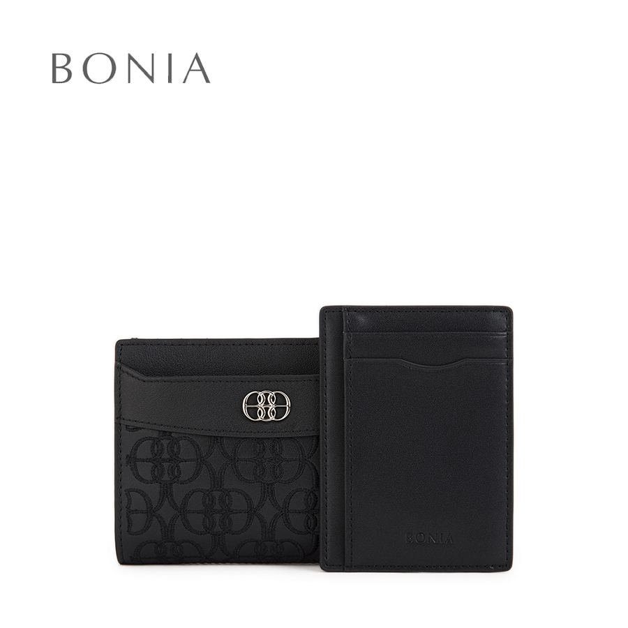 Bonia -  Alessia 2 Fold Short Wallet Black