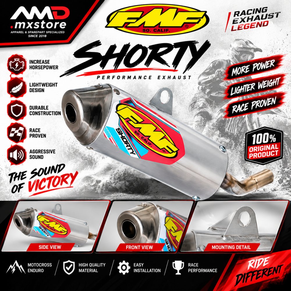 Silincer Knalpot FMF Powercore 2 Shorty Muffler - YZ125 2022-2027