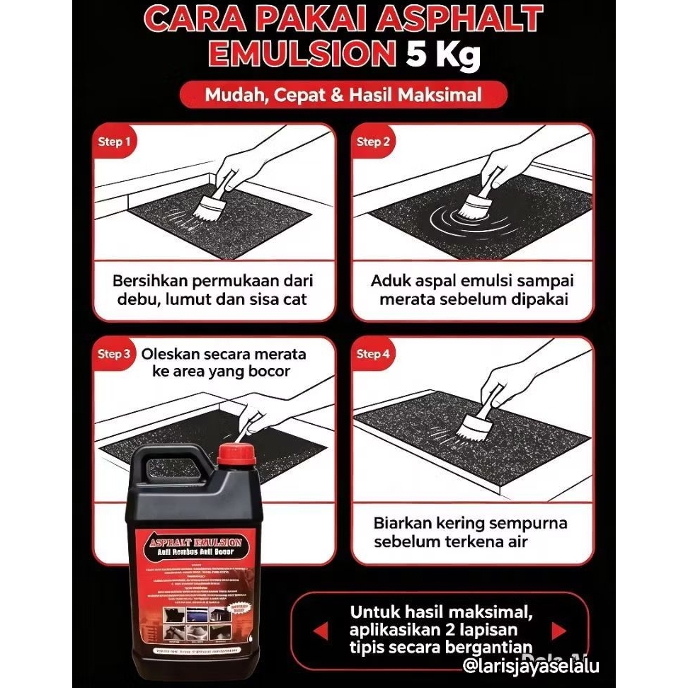 Aspal cair, Asphalt Emulsion For Waterproofing