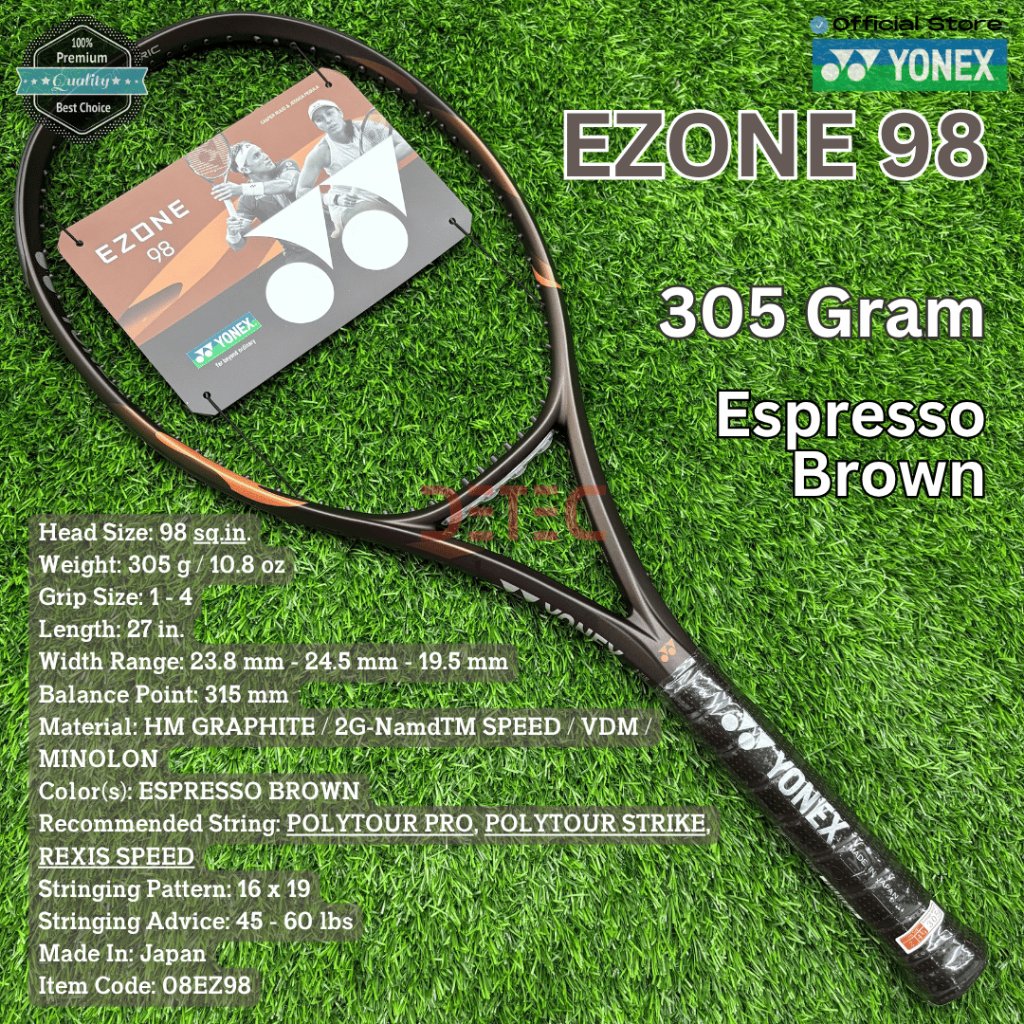 Yonex EZONE 98 305g Espresso Brown - raket tenis