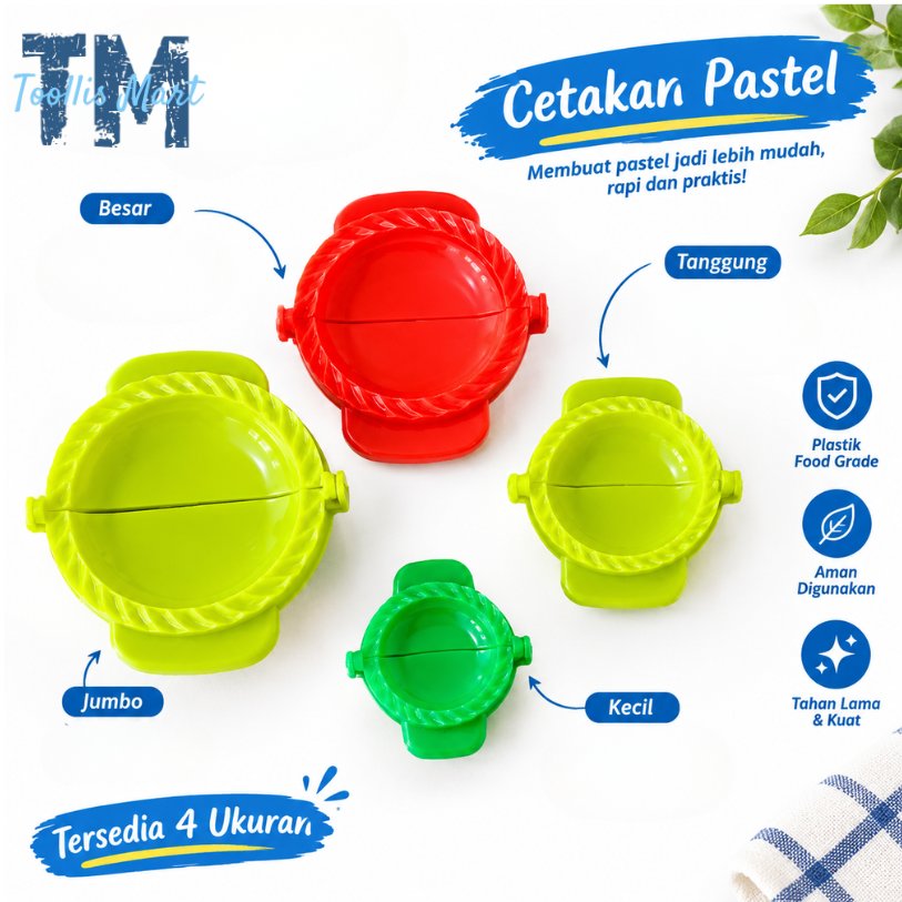 Cetakan Kue Pastel Plastik Kecil Sedang Besar Jumbo Cetakan Pastel Dumpling Loyang Pastel
