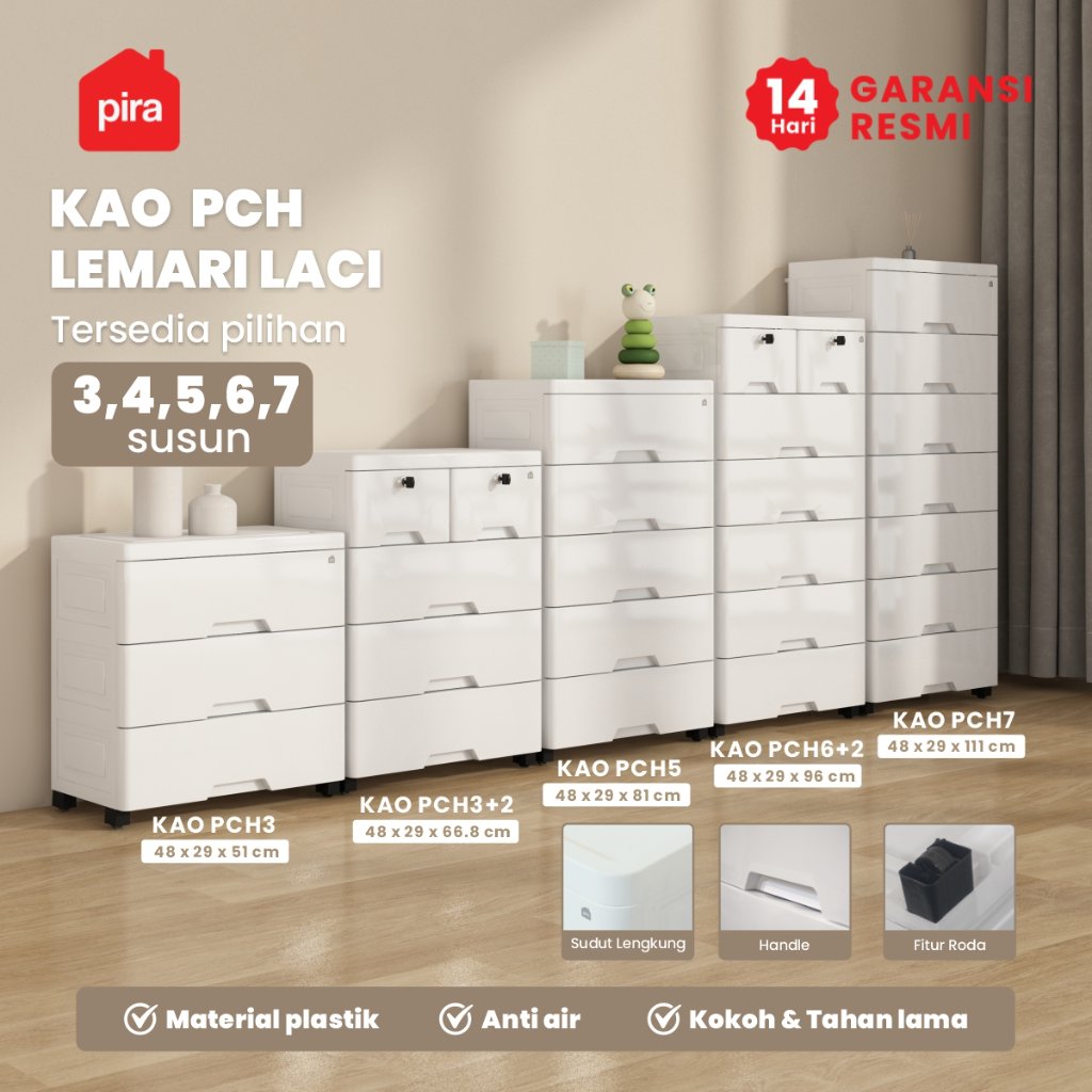 PIRA METROPOLIS - KAO PCH Lemari Laci Plastik / Lemari Plastik / Drawer Plastik / Lemari Bayi / Lema