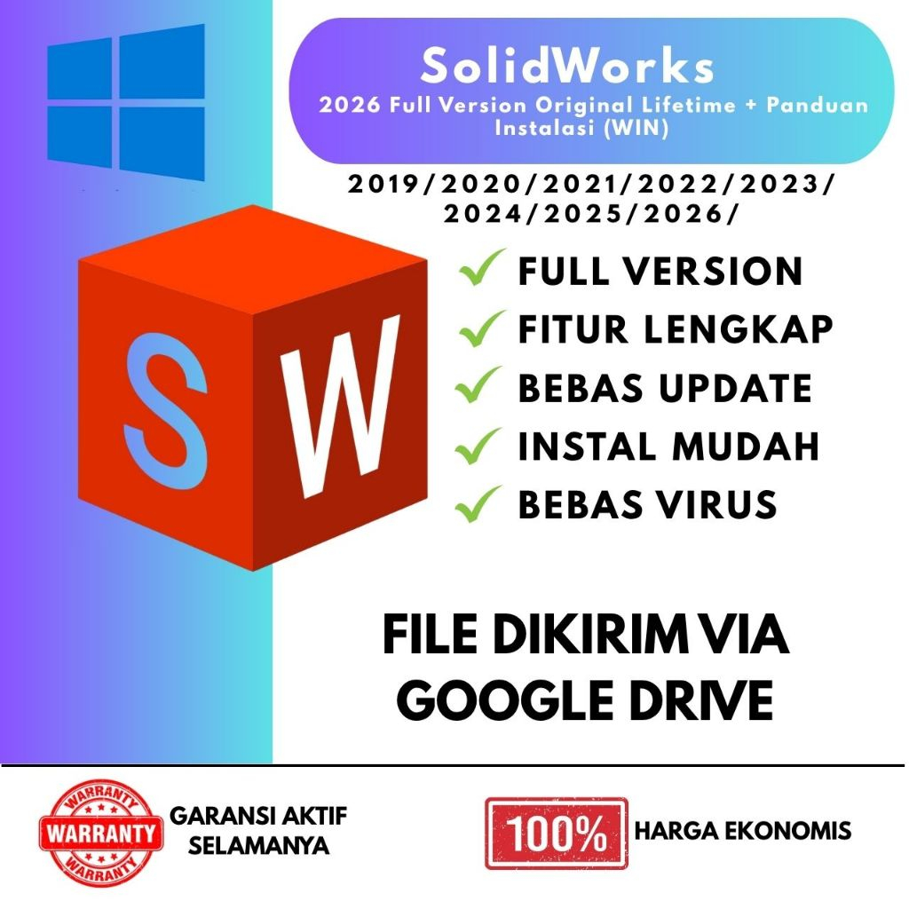 SolidWorks 2026 - 2019 Full Version Original Lifetime + Panduan Instalasi (WIN)