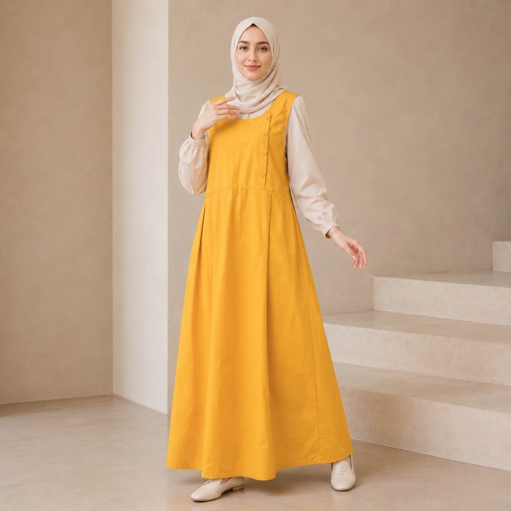 RILLEY Overall Denise Jumpsuit Terusan Playsuit Wanita Muslim