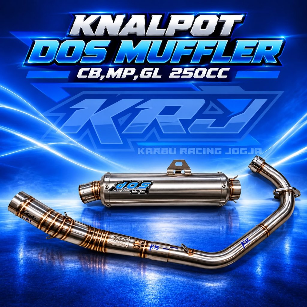 READY STOK || KNALPOT DOS MUFLER ORIGINAL TIGER CB MP GL HEREX - 250 200 cc