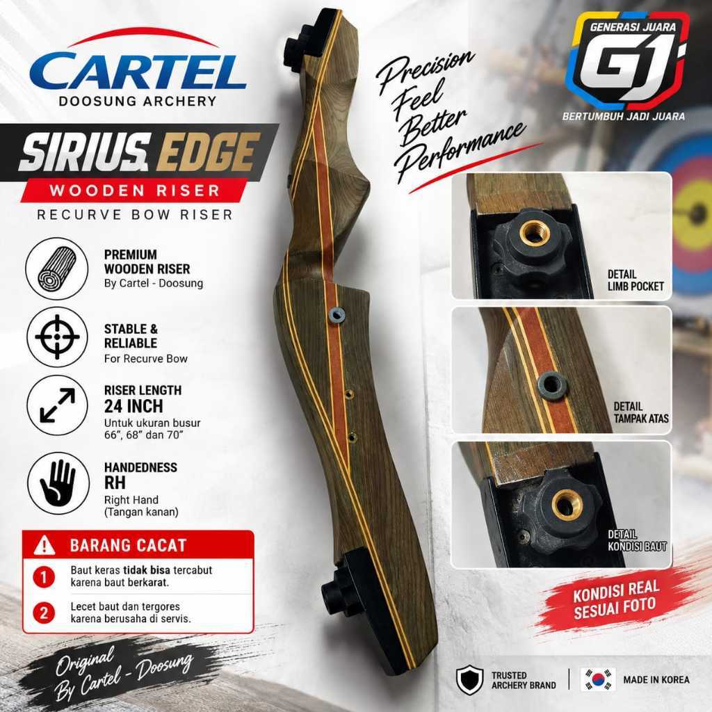 CARTEL SIRIUS EDGE Wooden Riser 24 Inch RH Cartel Doosung Original - BARANG CACAT