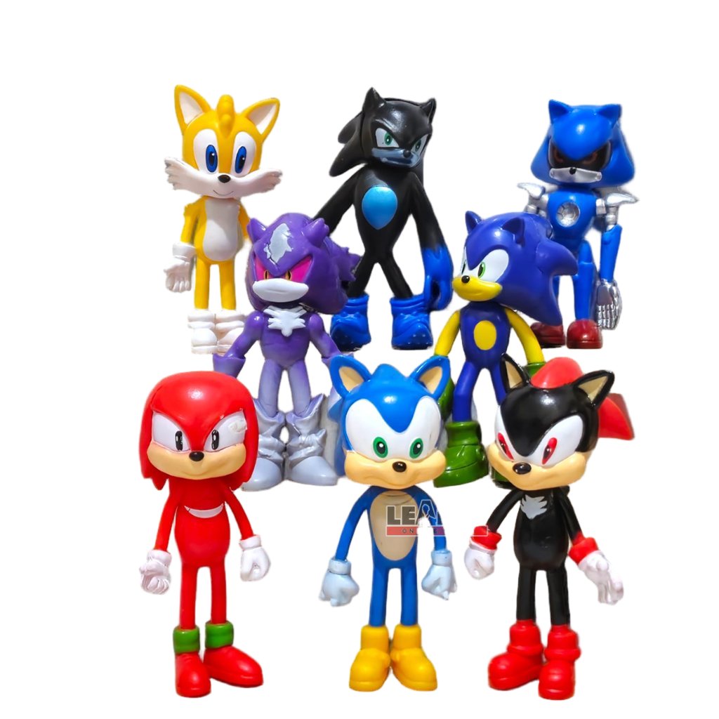 Sonic The Hedgehog Action Figure Set 5 Pcs 13cm Sonic Werehog Knuckles Tails Metal Sonic PVC Figure 