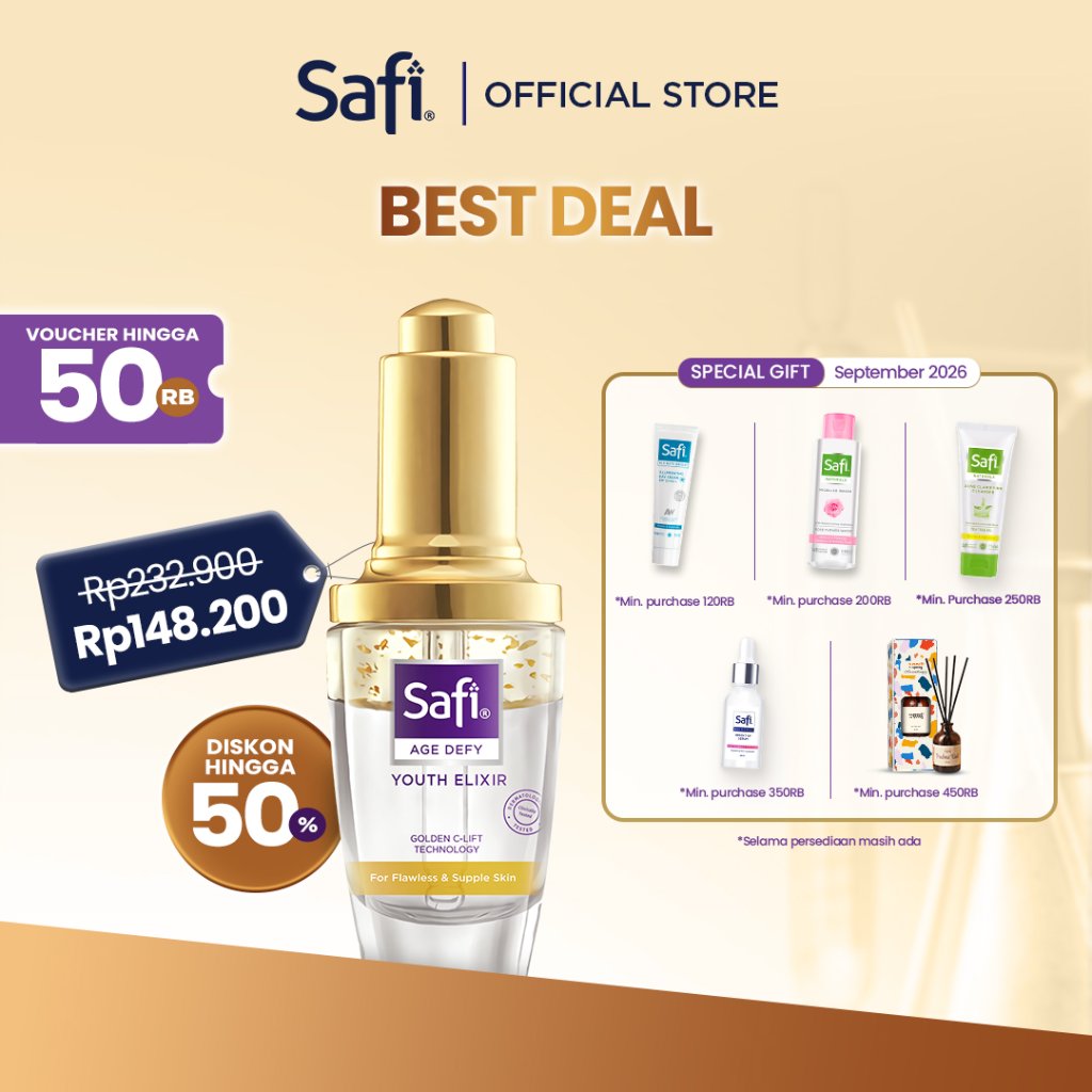 Safi - Age Defy - Youth Elixir 29Gr - Serum Anti Aging Mengencangkan Wajah Mencerahkan Anti Darkspot