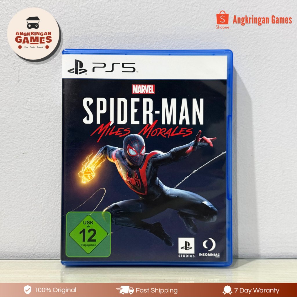 BD Kaset PS4 PS5 Spiderman Miles Morales Second Bekas Original | Game Aksi Spider Man Hitam PlayStat