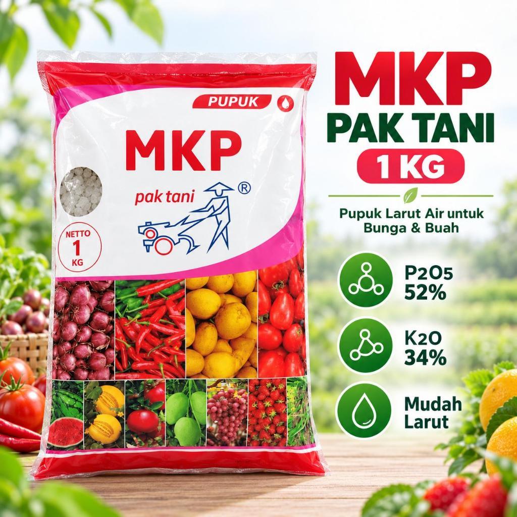 MKP Pak Tani 1KG Pupuk Perangsang Bunga Buah P2O5 52% K2O 34% Larut Air