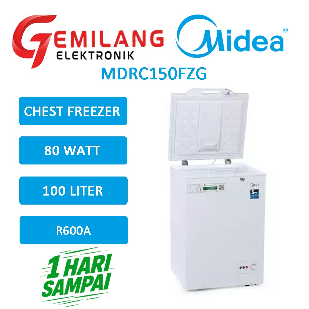 BOX FREEZER / CHEST FREEZER MIDEA MDRC 150 FZG KAPASITAS 100 LITER