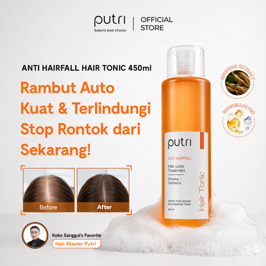 [PRODUK TERLARIS] Putri Anti Hairfall Hair Tonic 450mL | Anti Rambut Rontok, Hair Loss | Tonik Rambu