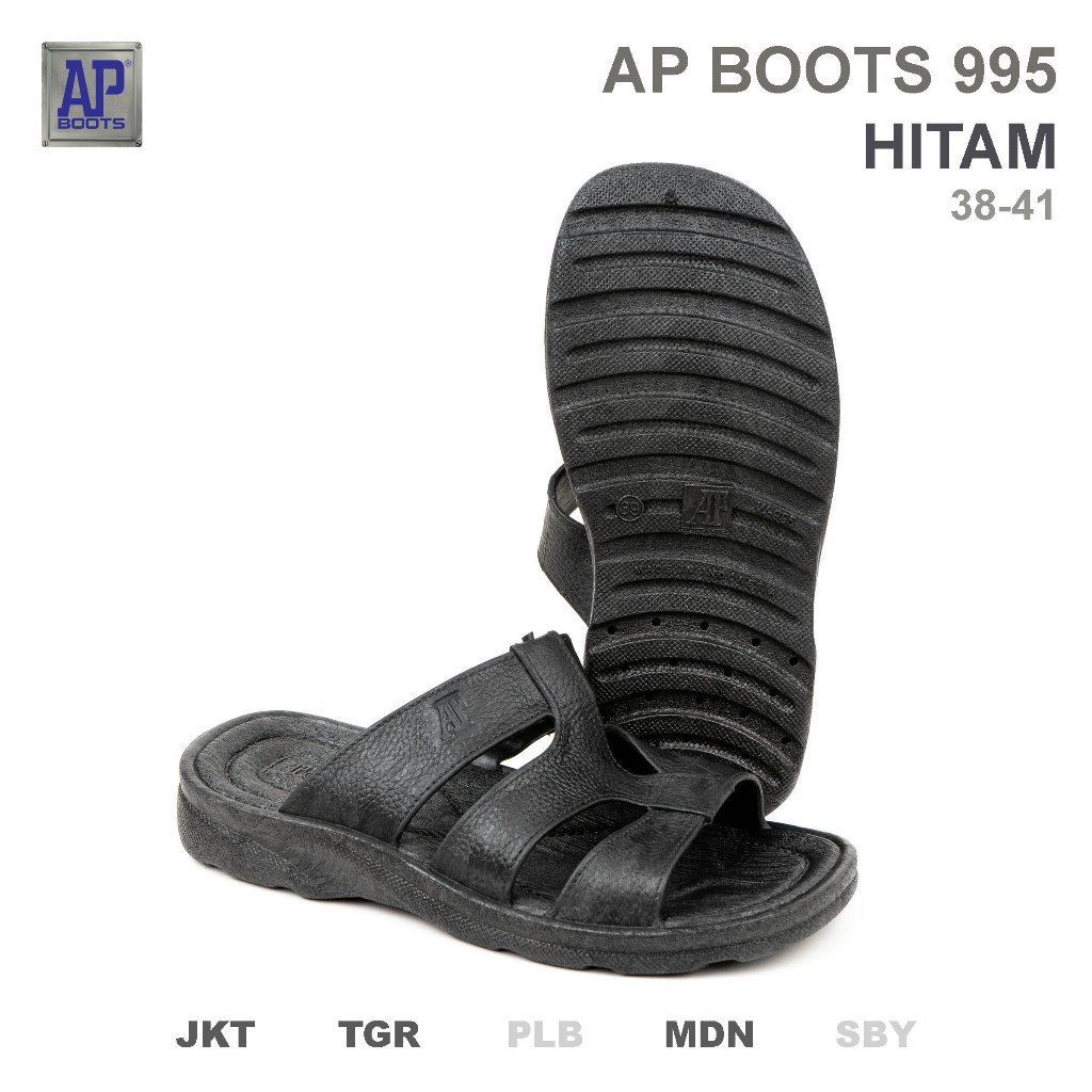 Ap Boots 995 Hitam - Sandal Selop