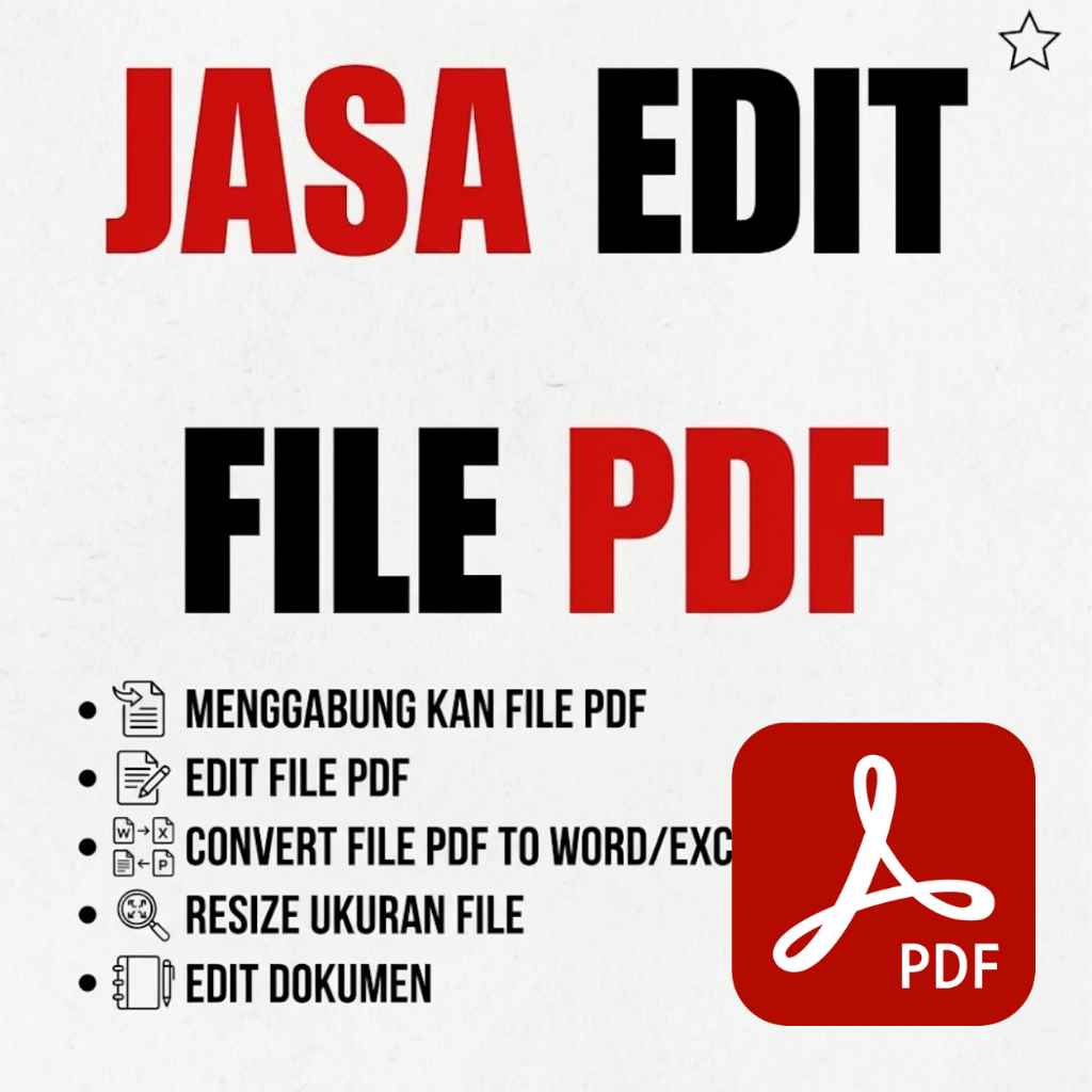 [PROSES CEPAT] Jasa Edit PDF Profesional PDF Edit, Gabung, Convert, Resize & Compress File PDF