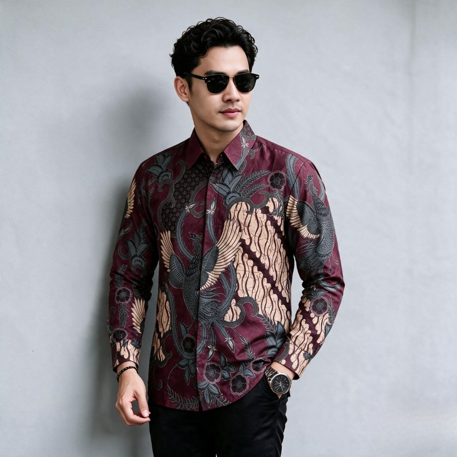 Zeen Hello - Kemeja Batik Pria Premium Lengan Panjang