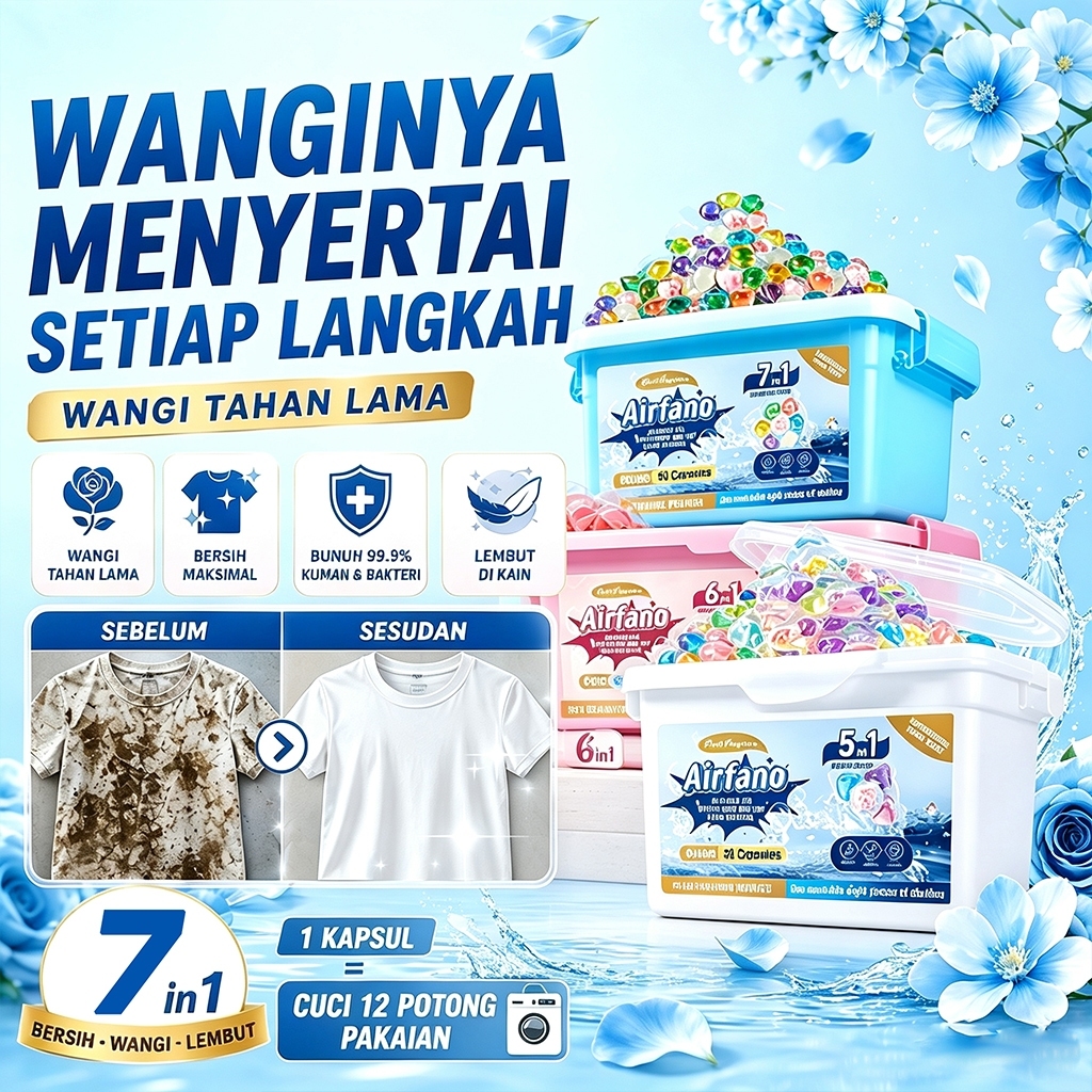 COD Laundry Gel Ball 7 in 1: Sabun Cuci/ Pembersih Pakaian/ Pewangi/ Pelembut Pakaian/ Softener/ lau