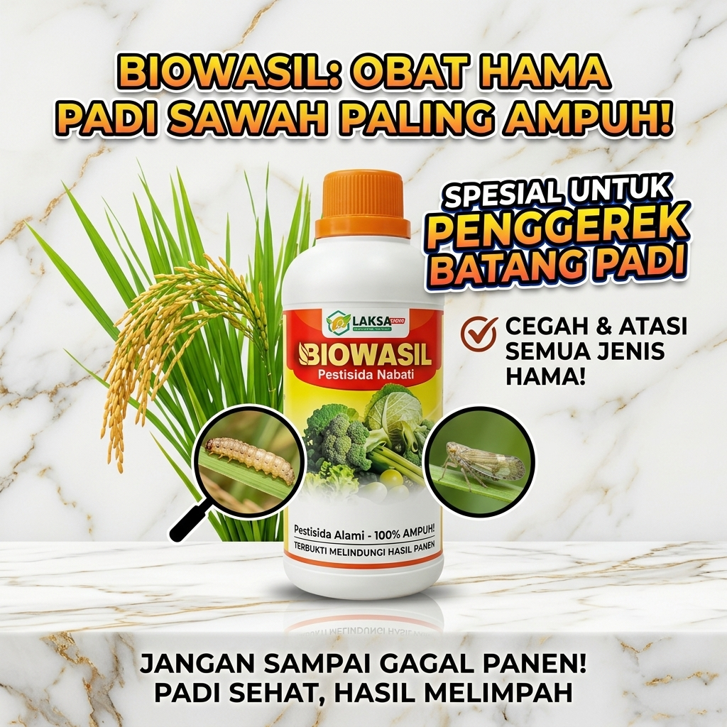 (PROMO COD) obat hama penggerak batang padi - obat hama padi sawah penggerak batang padi BIOWASIL  P