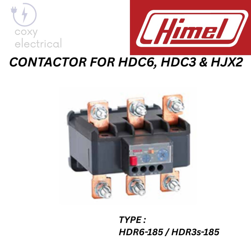 HIMEL THERMAL OVERLOAD RELAY (TOR) -  FOR CONTACTOR HDC6, HDC3, HJX2 - Type HDR6-185 / HDR3S-185