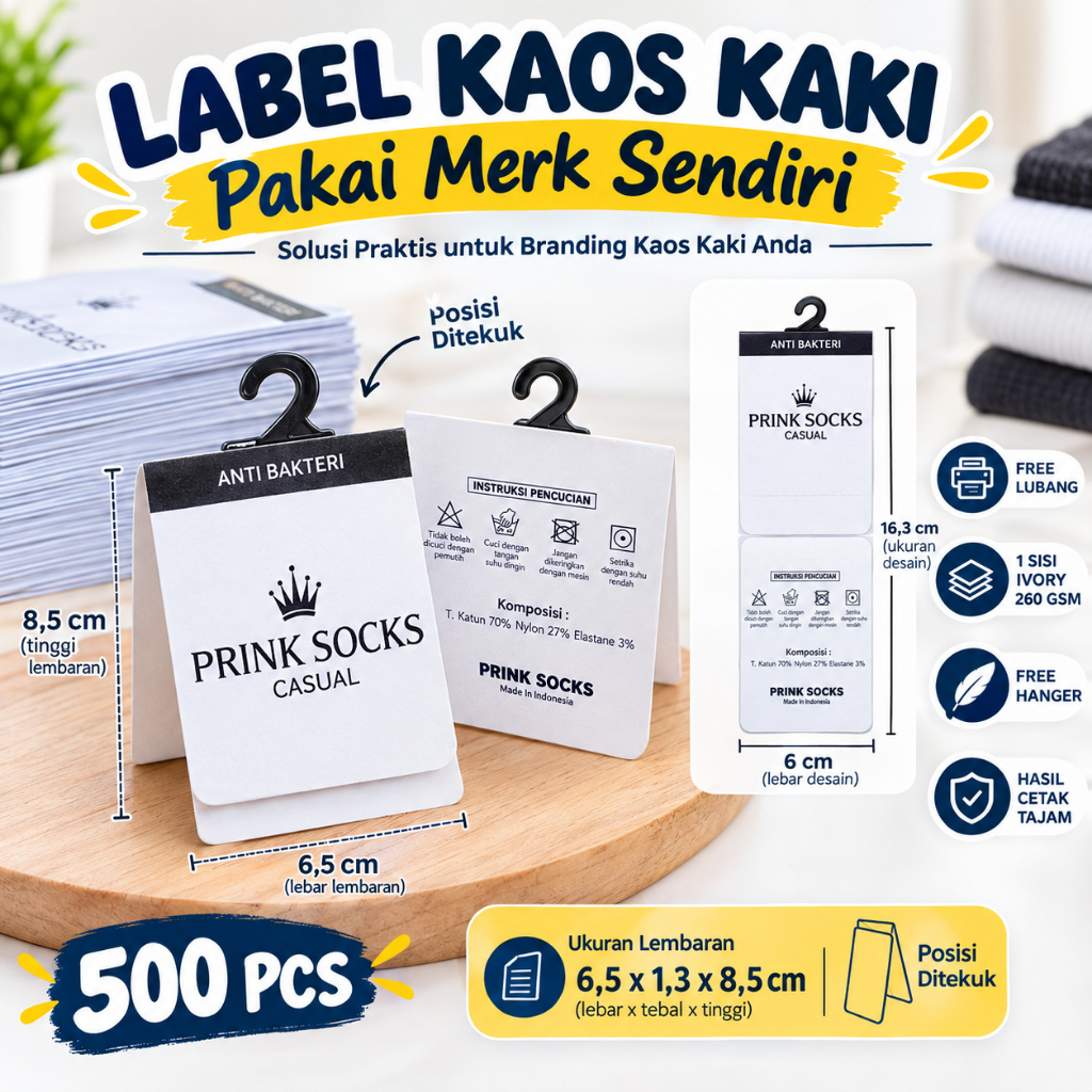 label kaos kaki custom