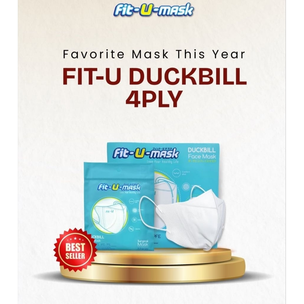 Masker duckbill Fit U Mask ISI 50PCS