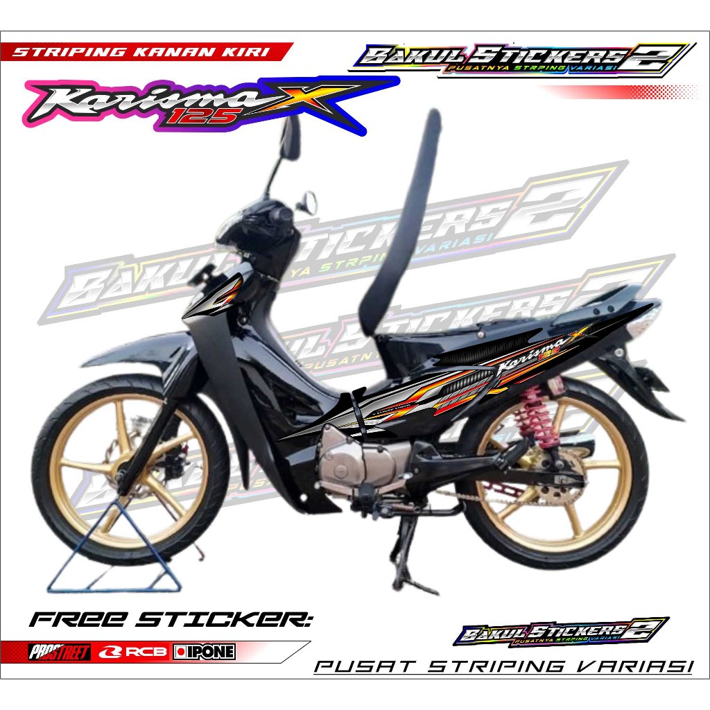 STRIPING VARIASI HONDA KARISMA X 125 / STICKER LIST VARIASI MOTOR HONDA KARISMA X 125