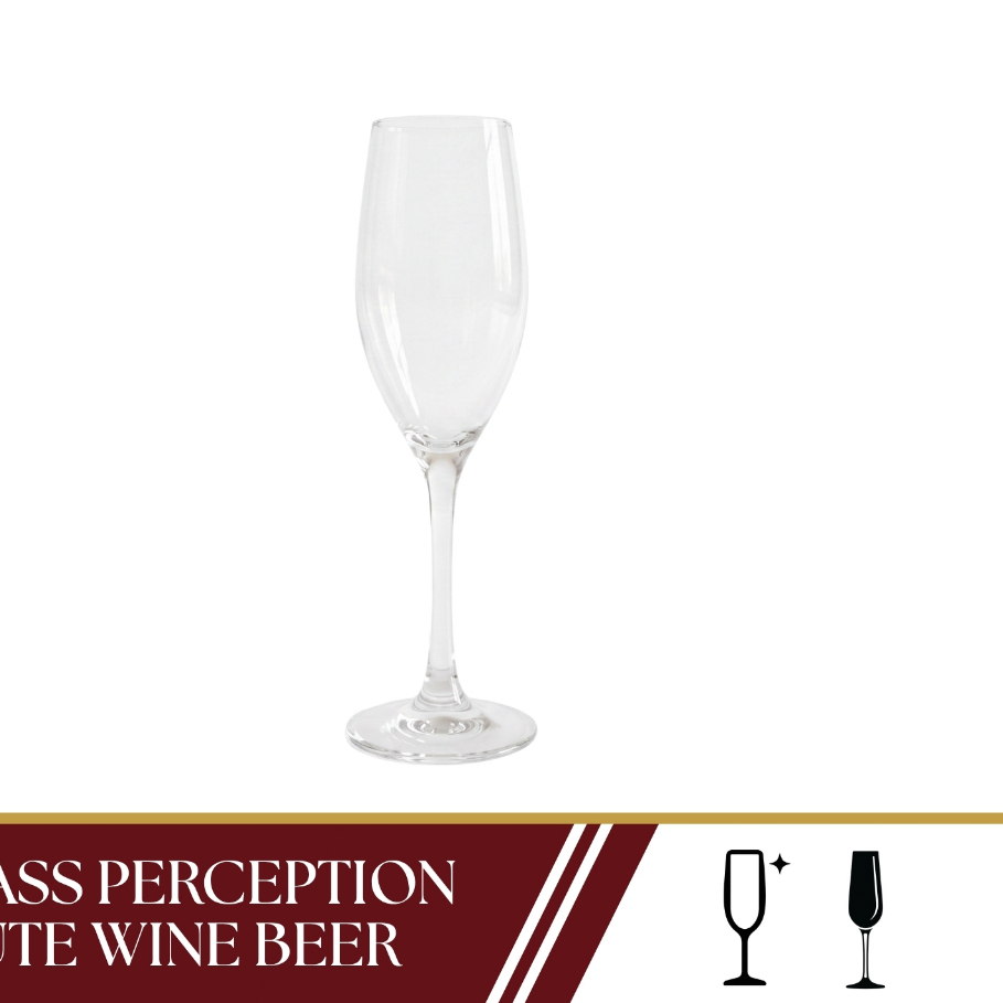 LIBBEY Gelas Kaca Perception Flute Wine Beer 170ml 3096