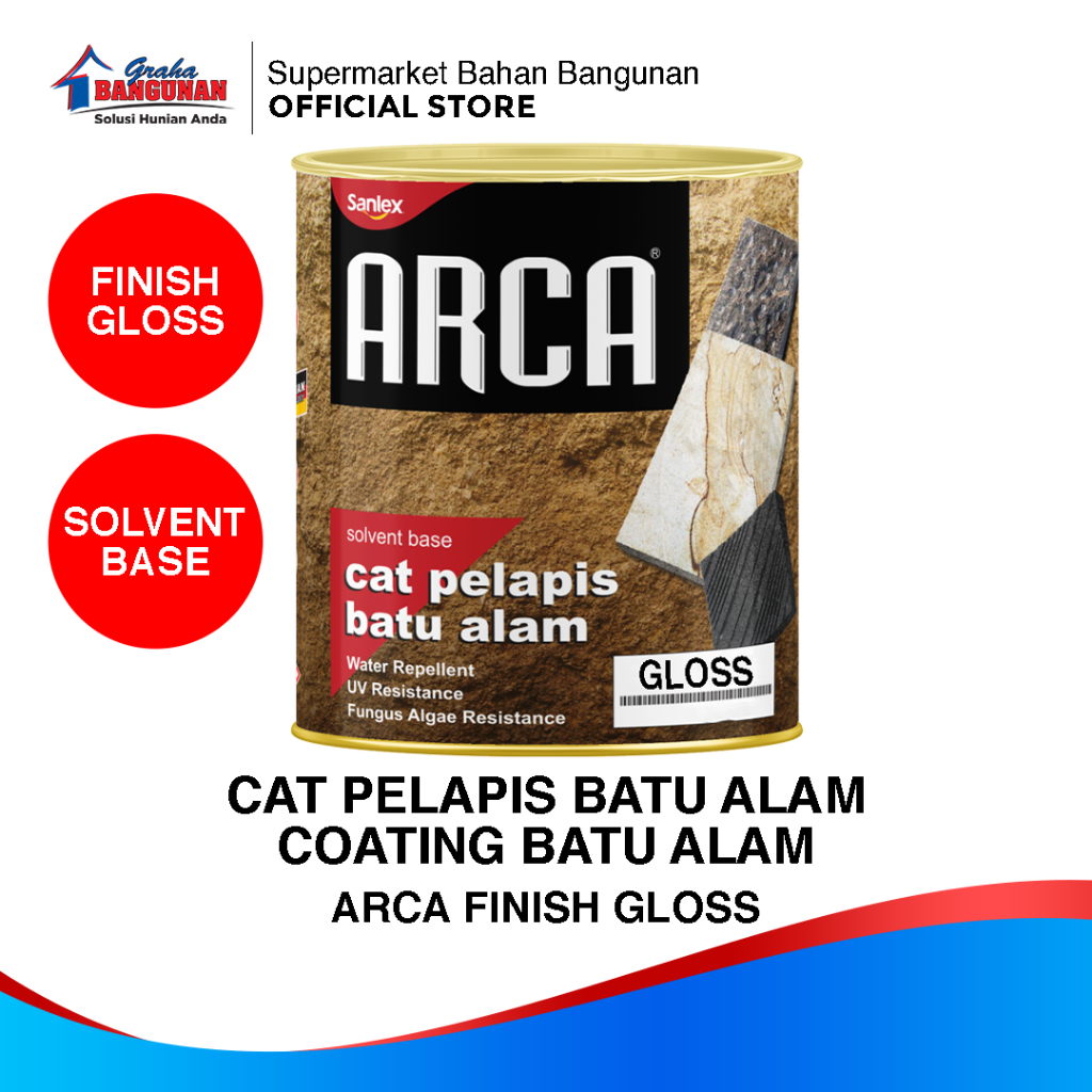 CAT PELAPIS BATU ALAM / CAT BATU ALAM / COATING BATU ALAM ARCA GLOSS