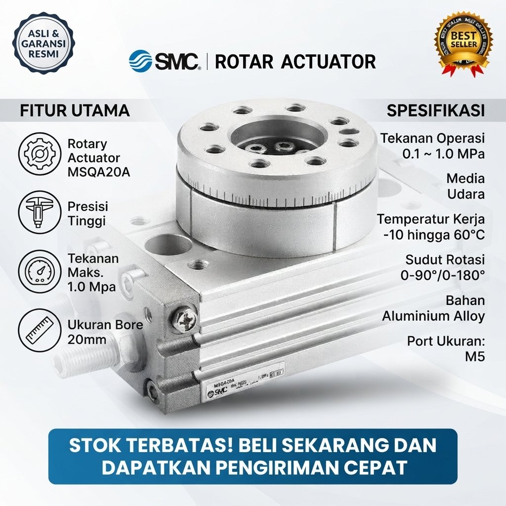 SMC MSQB10A Rotary Actuator Pneumatic Cylinder