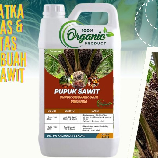 pupuk Sawit 5 Liter Pupuk Pelebat Buah Sawit Super Cepat Berbuah Besar Cair Agar Lebat Unggul