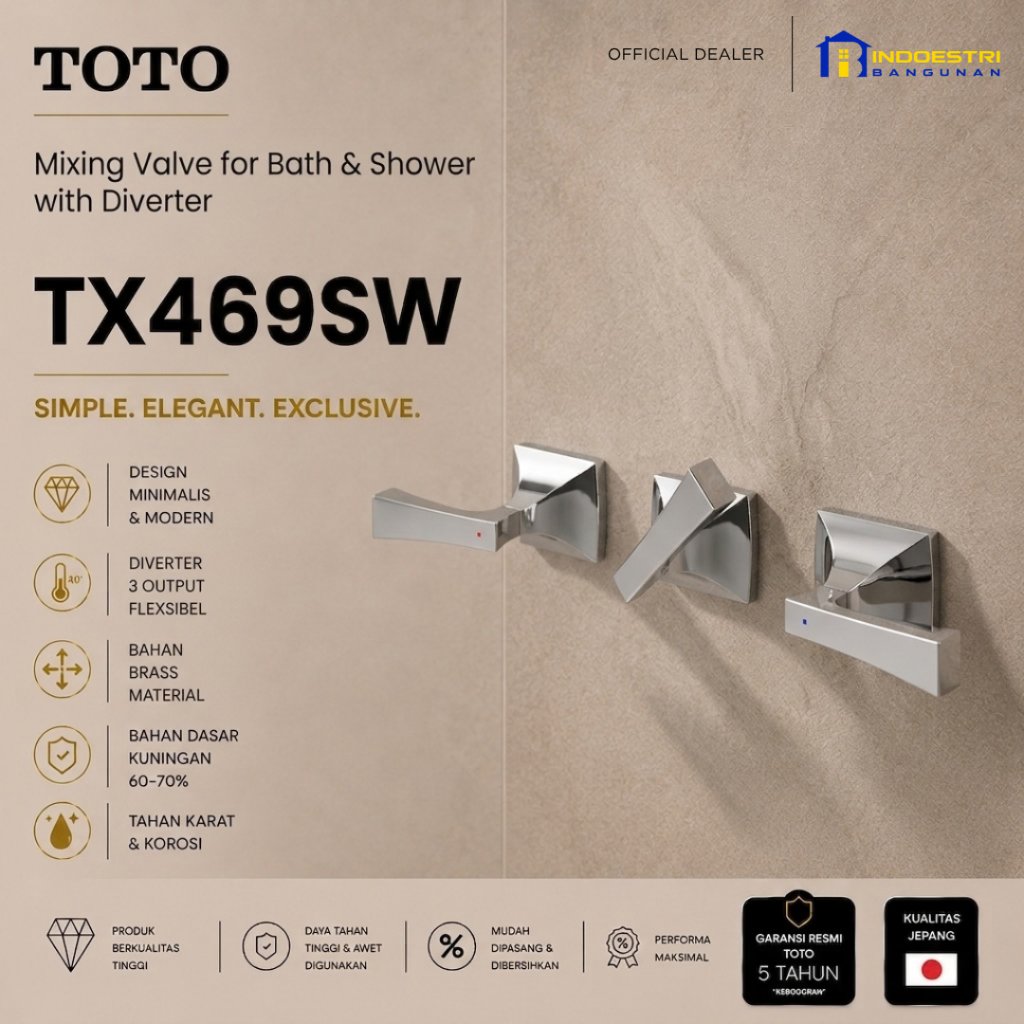 Kran Tanam Mixer with Diverter TOTO TX469SW / Mixing Valve with Diverter TOTO