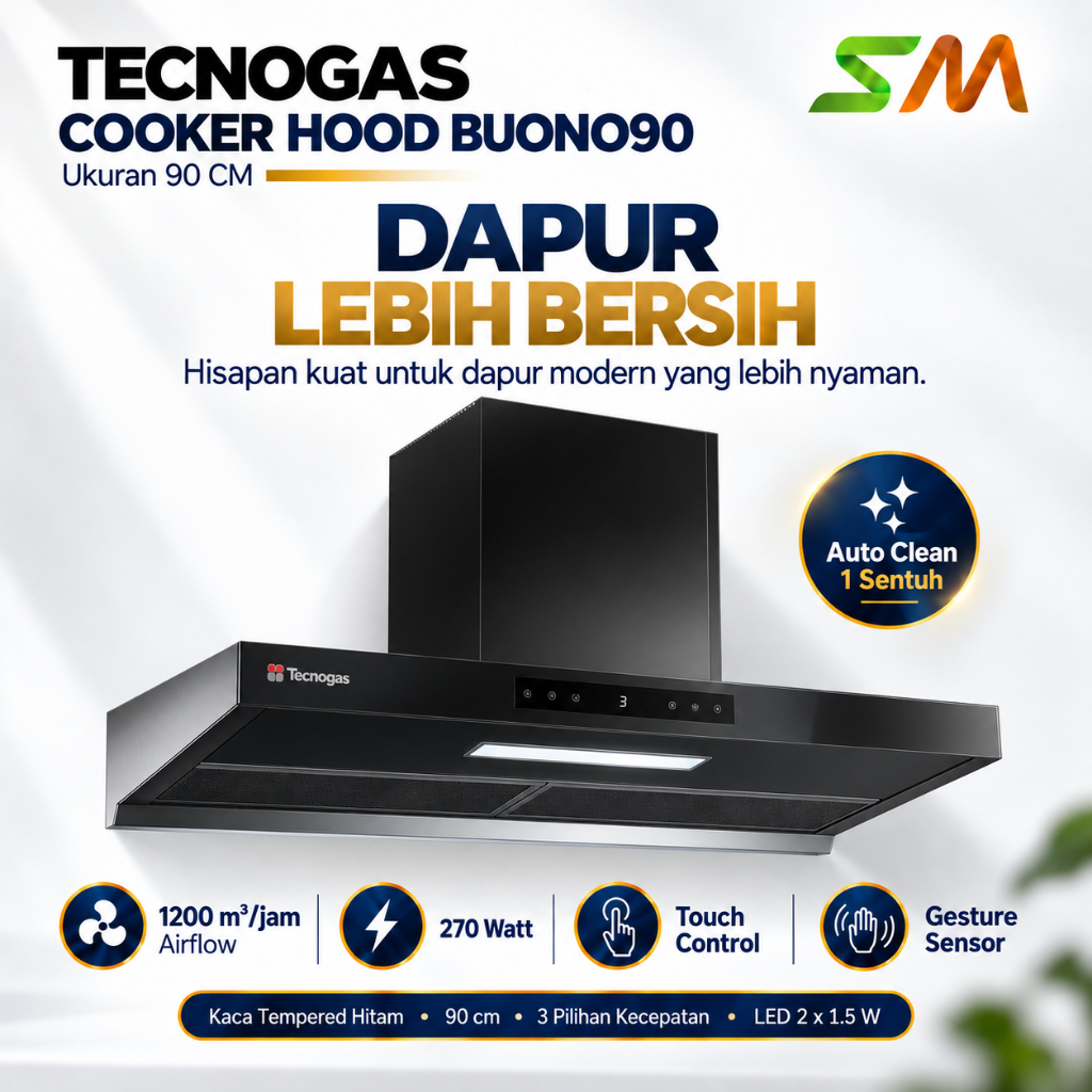 Tecnogas BUONO90 Chimney Hood BUONO90 90CM