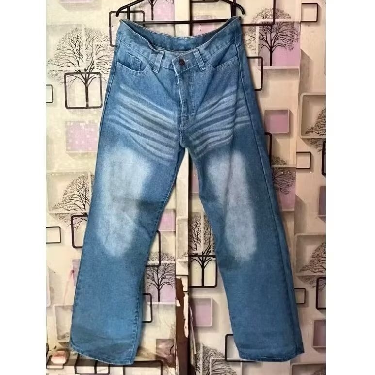 (Preloved) Baggy Jeans Celana Wanita Gombrong Light Tulang Premium Kalcer
