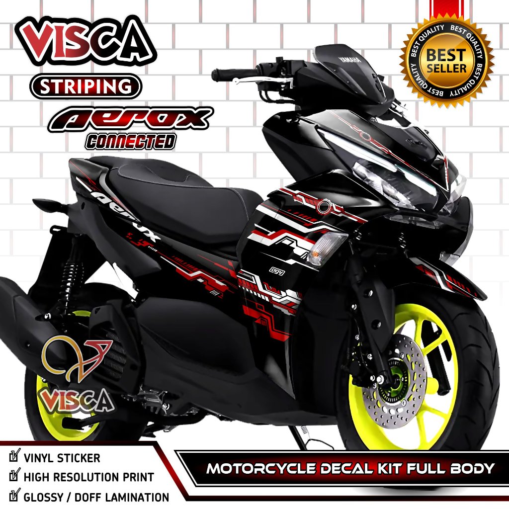 Decal Aerox 155 Connected 2021 2022 Full Body - Stiker Aerox 155 Connected 2021 2022 Keren - Decal A