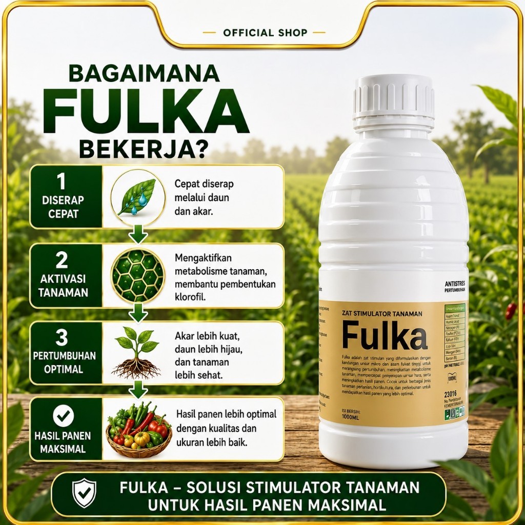 FULKA 1010ml Original – ZPT Tanaman, Stimulator Tanaman, Anti Stres & Anti Keriting Cabe