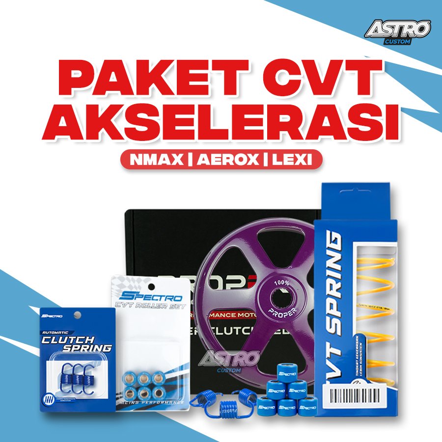Upgrade CVT Astro V2 Nmax Aerox 155 Lexi 125 Mangkok Ganda Kartel Proper Roller Roler CVT Racing