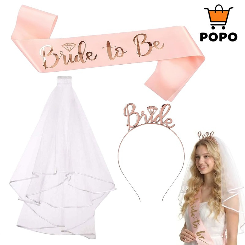 Set Bridal Shower / Bride to Be Accesories / Aksesoris Pesta Bridal Calon Pengantin / Dekorasi Pesta