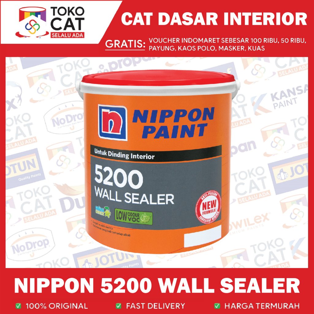 NIPPON PAINT 5200 WALL SEALER 4KG GALON / WALL SEALER 5200